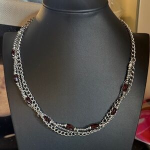 Forbidden Fruit #7 Garnet Triple Braided Stainless Steel Chains